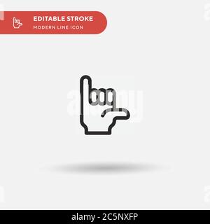 Hang Loose Hand Simple vector icon. Illustration symbol design template for web mobile UI element. Perfect color modern pictogram on editable stroke. Hang Loose Hand icons for your business project Stock Vector