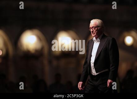 VENICE, ITALY 01 JULY 2014: Michael Caine during the recording of the movie 'Youth' in Venice, Italy Stock Photo