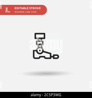 Robot Leg Simple vector icon. Illustration symbol design template for web mobile UI element. Perfect color modern pictogram on editable stroke. Robot Leg icons for your business project Stock Vector