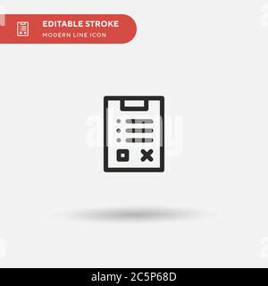 Exam Simple vector icon. Illustration symbol design template for web mobile UI element. Perfect color modern pictogram on editable stroke. Exam icons for your business project Stock Vector