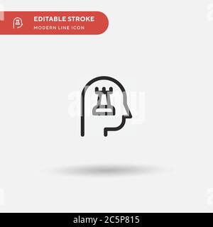 Strategy Simple vector icon. Illustration symbol design template for web mobile UI element. Perfect color modern pictogram on editable stroke. Strategy icons for your business project Stock Vector