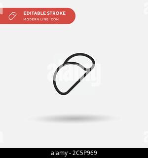 Tortilla Simple vector icon. Illustration symbol design template for web mobile UI element. Perfect color modern pictogram on editable stroke. Tortilla icons for your business project Stock Vector