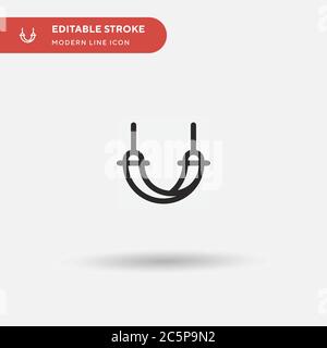 Hammock Simple vector icon. Illustration symbol design template for web mobile UI element. Perfect color modern pictogram on editable stroke. Hammock icons for your business project Stock Vector