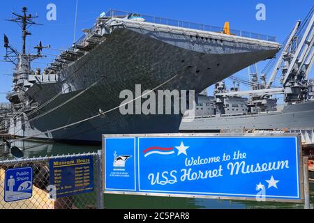 USS Hornet Aircraft Carrier Museum,Alameda,California,USA Stock Photo
