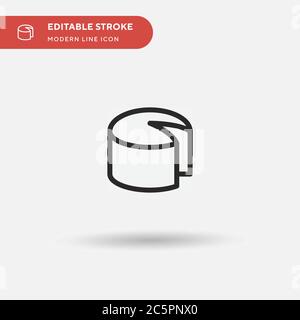 Bread Simple vector icon. Illustration symbol design template for web mobile UI element. Perfect color modern pictogram on editable stroke. Bread icons for your business project Stock Vector