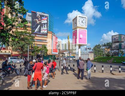 Corner of Moi Avenue and Haile Selassie Avenue in downtown Nairobi, Kenya, East Africa Stock Photo