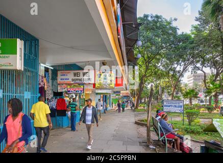 Moi Avenue in downtown Nairobi, Kenya, East Africa Stock Photo