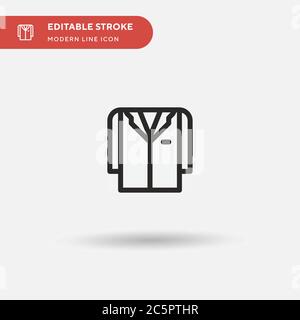 Lab Coat Simple vector icon. Illustration symbol design template for web mobile UI element. Perfect color modern pictogram on editable stroke. Lab Coat icons for your business project Stock Vector