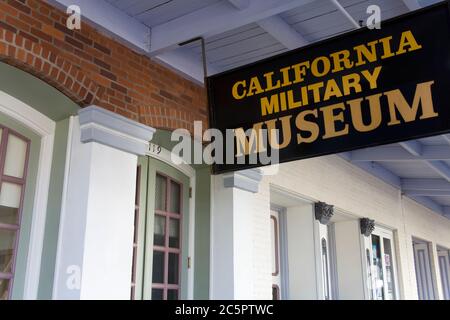 California Military Museum on 2nd Street in Old Town Sacramento, California, USA Stock Photo