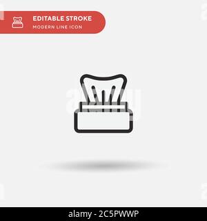 Tissue Paper Simple vector icon. Illustration symbol design template for web mobile UI element. Perfect color modern pictogram on editable stroke. Tissue Paper icons for your business project Stock Vector