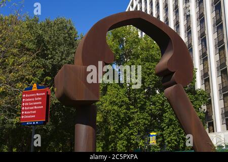 Arch by Walburg on Downtown Plaza Mall, Sacramento, California, USA Stock Photo