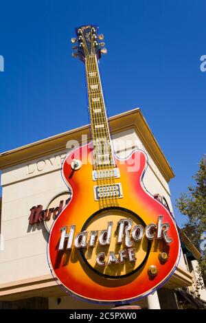 Hard Rock Restaurant in Westfield Downtown Plaza Mall, Sacramento, California, USA Stock Photo