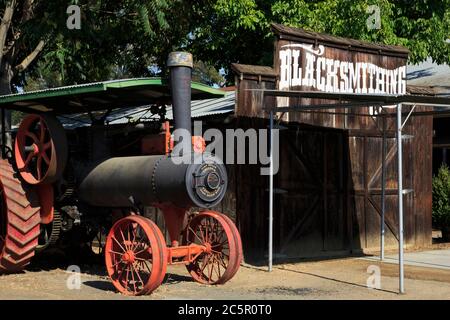 Steam engine in the Historical Museum,Kelley Park,San Jose,California,USA Stock Photo