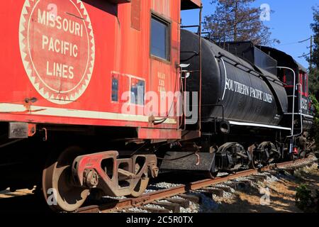 Train in the Historical Museum,Kelley Park,San Jose,California,USA Stock Photo
