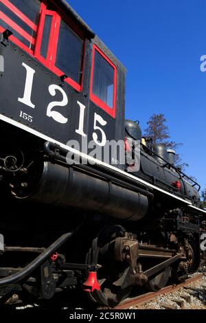 Train in the Historical Museum,Kelley Park,San Jose,California,USA Stock Photo