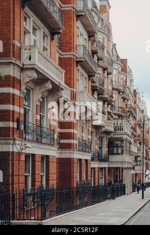 London, UK - June 20, 2020: Exterior of the Campden Hill Court apartment block in Kensington, an affluent area of West London favoured by celebrities. Stock Photo
