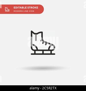 Ice Skating Simple vector icon. Illustration symbol design template for web mobile UI element. Perfect color modern pictogram on editable stroke. Ice Skating icons for your business project Stock Vector