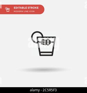 Negroni Simple vector icon. Illustration symbol design template for web mobile UI element. Perfect color modern pictogram on editable stroke. Negroni icons for your business project Stock Vector