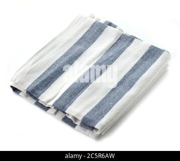 new folded kitchen towel isolated on white background Stock Photo