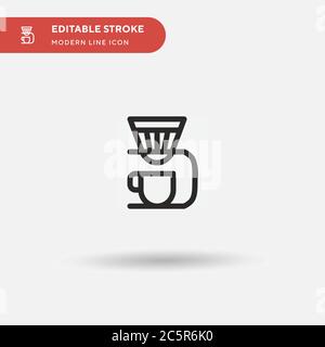 Dripper Simple vector icon. Illustration symbol design template for web mobile UI element. Perfect color modern pictogram on editable stroke. Dripper icons for your business project Stock Vector