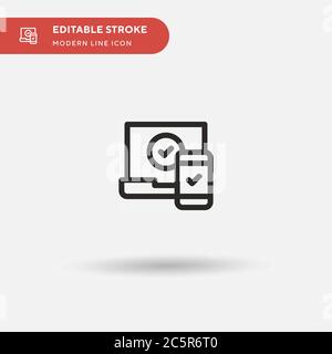 Multiple Simple vector icon. Illustration symbol design template for web mobile UI element. Perfect color modern pictogram on editable stroke. Multiple icons for your business project Stock Vector