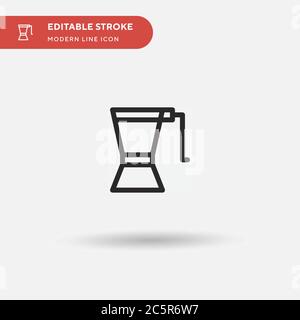 Coffee Maker Simple vector icon. Illustration symbol design template for web mobile UI element. Perfect color modern pictogram on editable stroke. Coffee Maker icons for your business project Stock Vector