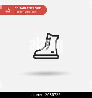 Boots Simple vector icon. Illustration symbol design template for web mobile UI element. Perfect color modern pictogram on editable stroke. Boots icons for your business project Stock Vector