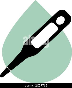 Medical thermometer isolated on white background temperature measurement equipment vector Stock Vector