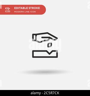 Seedling Simple vector icon. Illustration symbol design template for web mobile UI element. Perfect color modern pictogram on editable stroke. Seedling icons for your business project Stock Vector