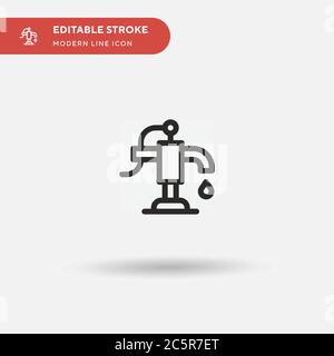 Water Pump Simple vector icon. Illustration symbol design template for web mobile UI element. Perfect color modern pictogram on editable stroke. Water Pump icons for your business project Stock Vector