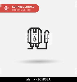 Water Heater Simple vector icon. Illustration symbol design template for web mobile UI element. Perfect color modern pictogram on editable stroke. Water Heater icons for your business project Stock Vector