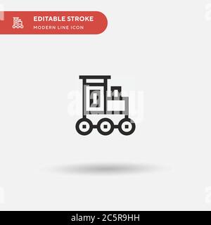 Train Toy Simple vector icon. Illustration symbol design template for web mobile UI element. Perfect color modern pictogram on editable stroke. Train Toy icons for your business project Stock Vector