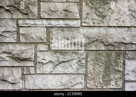 Stone wall with various sizes and grunge detail perfect background image Stock Photo