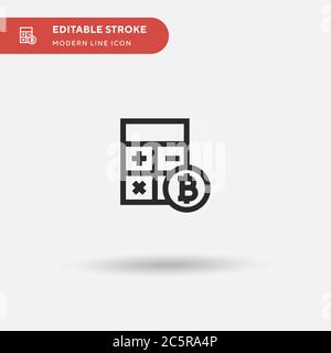 Calculator Simple vector icon. Illustration symbol design template for web mobile UI element. Perfect color modern pictogram on editable stroke. Calculator icons for your business project Stock Vector