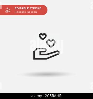 Care Simple vector icon. Illustration symbol design template for web mobile UI element. Perfect color modern pictogram on editable stroke. Care icons for your business project Stock Vector