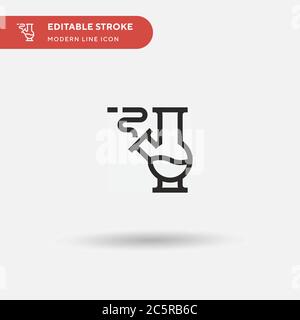 Bong Simple vector icon. Illustration symbol design template for web mobile UI element. Perfect color modern pictogram on editable stroke. Bong icons for your business project Stock Vector