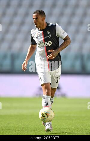 Turin, Italy. 04th July, 2020. TURIN, ITALY - July 04, 2020: Danilo of Juventus FC in action during the Serie A football match between Juventus FC and Torino FC. (Photo by Nicolò Campo/Sipa USA) Credit: Sipa USA/Alamy Live News Stock Photo