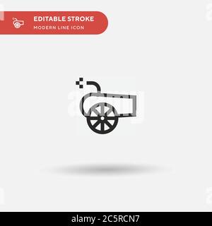 Canon Simple vector icon. Illustration symbol design template for web mobile UI element. Perfect color modern pictogram on editable stroke. Canon icons for your business project Stock Vector
