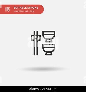 Asian Restaurant Simple vector icon. Illustration symbol design template for web mobile UI element. Perfect color modern pictogram on editable stroke. Asian Restaurant icons for your business project Stock Vector