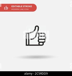 Like Simple vector icon. Illustration symbol design template for web mobile UI element. Perfect color modern pictogram on editable stroke. Like icons for your business project Stock Vector