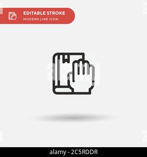 Oath Simple vector icon. Illustration symbol design template for web mobile UI element. Perfect color modern pictogram on editable stroke. Oath icons for your business project Stock Vector