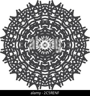 A mandala is a geometric configuration of symbols. Stock Vector