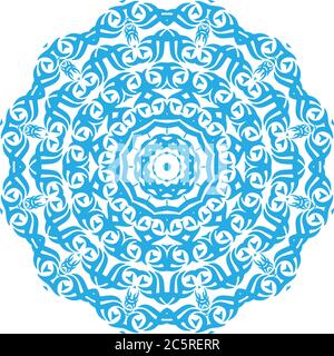 A mandala is a geometric configuration of symbols. Stock Vector