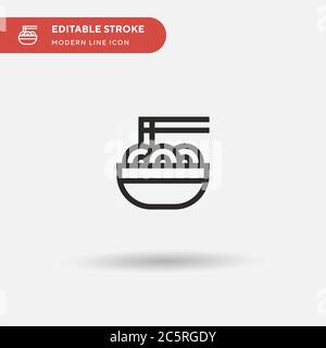 Noodles Simple vector icon. Illustration symbol design template for web mobile UI element. Perfect color modern pictogram on editable stroke. Noodles icons for your business project Stock Vector