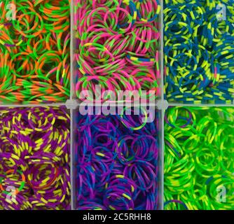 Rainbow loom hi-res stock photography and images - Alamy