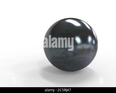 3D digital render of sphere with window reflection isolated over white background Stock Photo