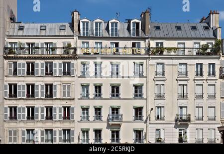 PARIS, FRANCE - JUNE 11, 2014: View of the parisian architecture.  Paris, France - June 11, 2014: View of the parisian architecture.