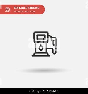Gas Pump Simple vector icon. Illustration symbol design template for web mobile UI element. Perfect color modern pictogram on editable stroke. Gas Pump icons for your business project Stock Vector