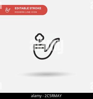 Pipe Simple vector icon. Illustration symbol design template for web mobile UI element. Perfect color modern pictogram on editable stroke. Pipe icons for your business project Stock Vector
