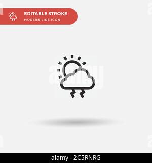 Storm Simple vector icon. Illustration symbol design template for web mobile UI element. Perfect color modern pictogram on editable stroke. Storm icons for your business project Stock Vector